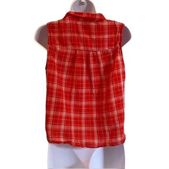 J. Crew Sleeveless Button Down Top with Front Tie Medium - Picture 4 of 7